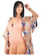 Rock Club Women's Maxi Kimono Beachwear Blue