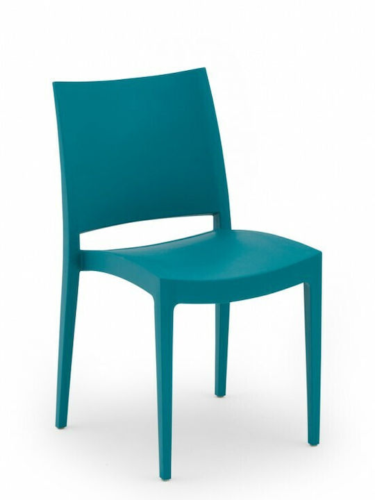 Outdoor Chair Polypropylene Petrol Blue 42x45x80cm