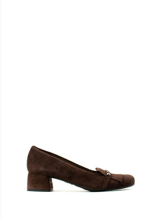 Wonders Suede Brown Heels