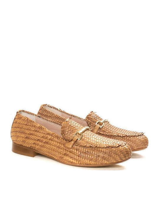 Paola Ferri Leather Women's Moccasins in Tabac ...