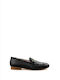 Leather Women's Loafers in Red Color