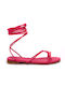 Malesa Women's Flat Sandals in Fuchsia Color