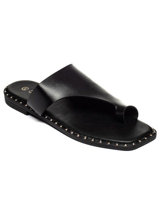 Cassandra Women's Flat Sandals in Black Color