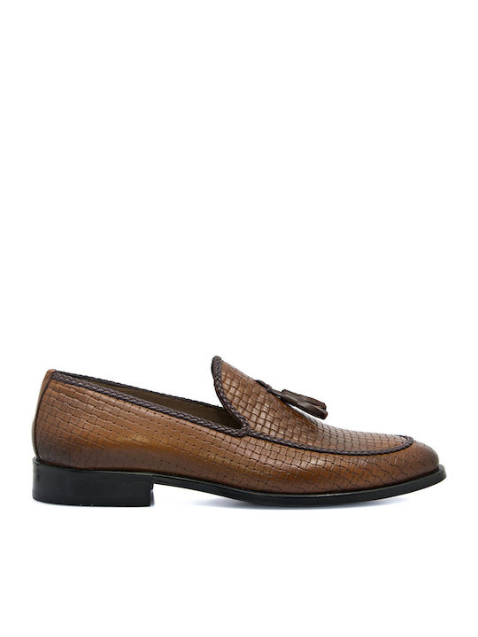 Leder Herren Mokassins in Tabac Braun Farbe