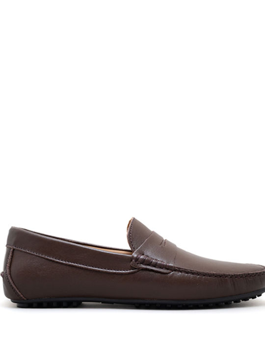 Sider Collection Men's Leather Moccasins Brown