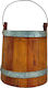 Dekorativer Eimer für den Garten Holz 22cmx19cm 736388