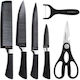 Set Oțel inoxidabil de Gătit 6buc Negru