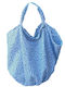 Din Material Textil Geantă de Plajă cu model Arzător Albastră