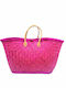 Straw Beach Bag Pink
