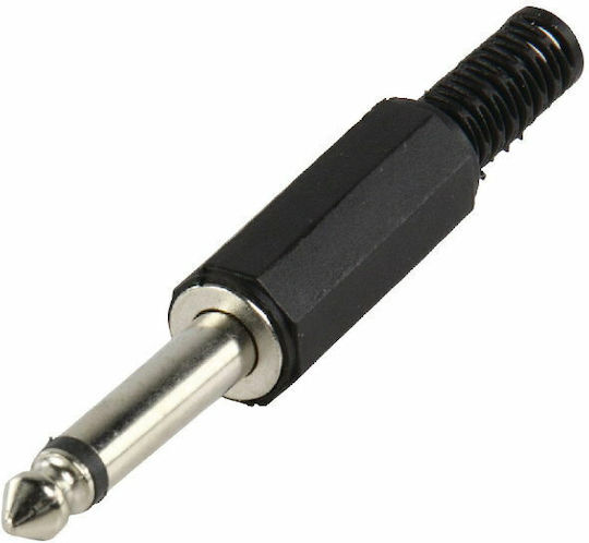 Stecker 6,3mm Klinke Stereo männlich Schwarz (4344)