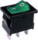 Mini On-Off switch Rocker with Lighting Green 1pcs