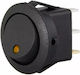 On Off Round On-Off switch Rocker with Lighting Yellow 1pcs