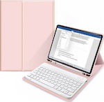 Ipad Flip Cover Piele artificială cu Tastatură Engleză SUA Roz (Universal 10.9" - Universal 10.9") 43698