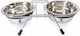 Camon Stainless Steel Bowl Food & Water for Dog & Cat with Base 2.63lt 22cm in Silver Color