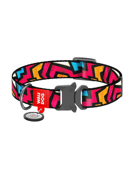 WauDog Graffiti Metal Dog Collar 20mm x 24 - 40cm