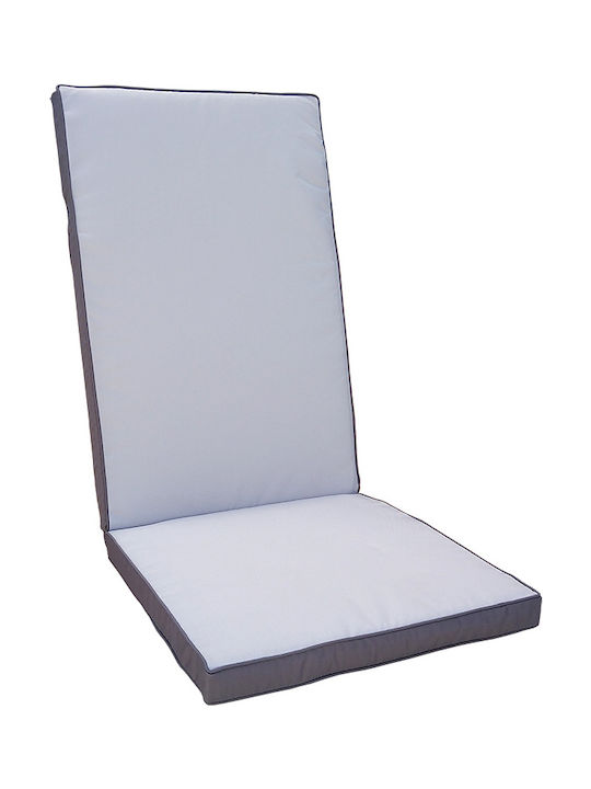 Garden Chair Cushion with Backrest Gray 117x45cm