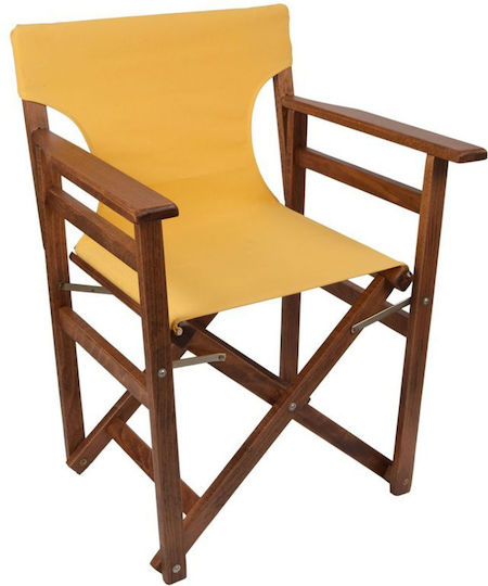 Politishome Director Chair Cover Made of Yellow Canvas 57x79 cm