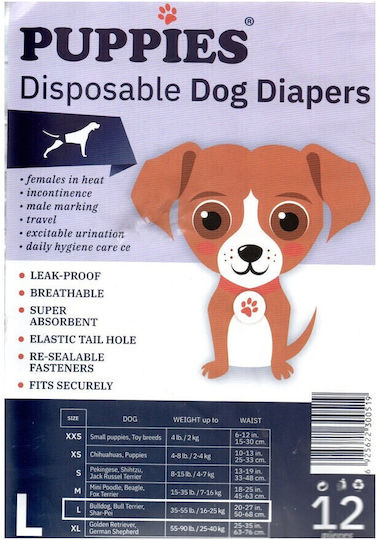 Puppies Pampers pentru câini Mare 50cm 1buc