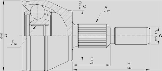 Open Parts Kit de îmbinare pentru Ford Concentrare / Grand C-Max