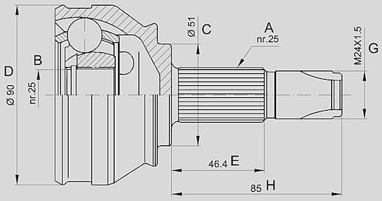 Open Parts Μπιλιοφόροι για Alfa Romeo Alfa 147