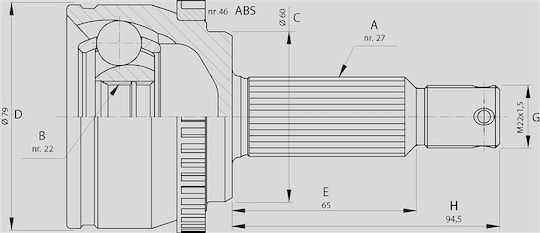 Open Parts Joint Kit for Hyundai i30 Kia Ceed