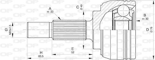 Open Parts Gelenk-Bausatz für Renault Clio