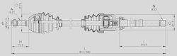 Open Parts Ημιαξόνιο για Peugeot 205 Open Parts Ημιαξόνιο για Peugeot 205