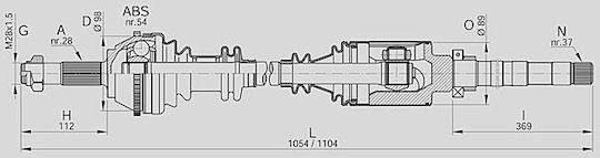 Open Parts Ημιαξόνιο για Citroen Jumper Mercedes-Benz 230