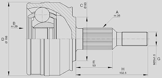 Open Parts Μπιλιοφόροι για Mercedes-Benz V Volkswagen Transporter