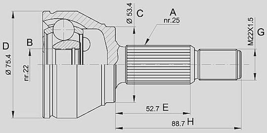 Open Parts Gelenk-Bausatz für Ford Fiesta
