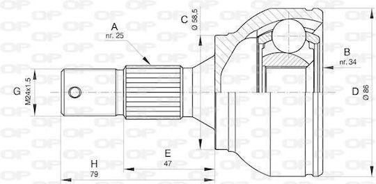 Open Parts Μπιλιοφόροι για Citroen C3 Aircross