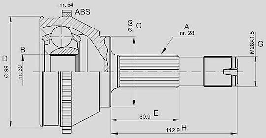 Open Parts Комплект съединения за Fiat Ducato