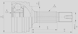 Open Parts Gelenk-Bausatz für Peugeot 107 Toyota Aygo