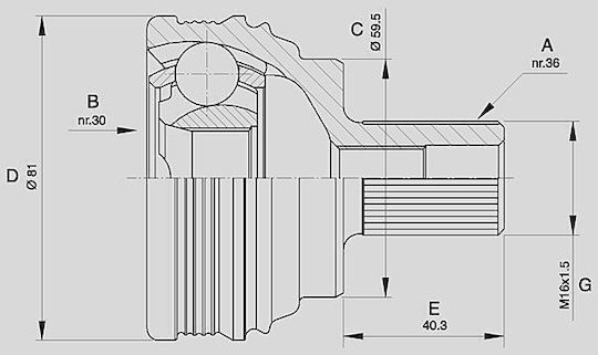 Open Parts Joint Kit for Mercedes-Benz V Volkswagen Golf
