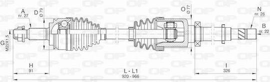 Open Parts Половин ос за Рено Канго