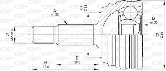 Open Parts Gelenk-Bausatz für Seat Cordoba