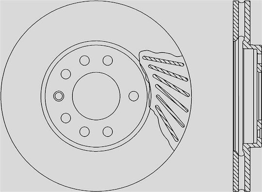Open Parts Σετ Δισκόπλακες 1τμχ για Mazda 5 Opel Zafira