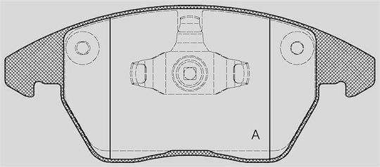 Open Parts Brake Pad for Citroen C4 Peugeot 3008