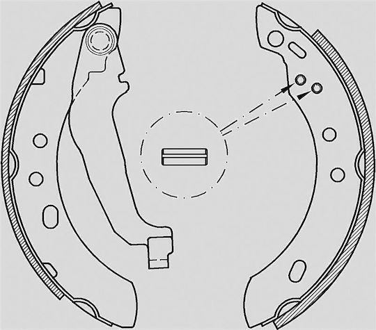 Open Parts Brake Shoe Set for Nissan Micra
