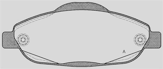 Open Parts Brake Pad for Peugeot 3008