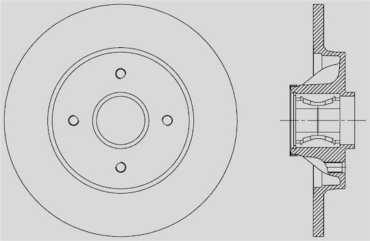 Open Parts Σετ Δισκόπλακες 1τμχ για Peugeot 2008