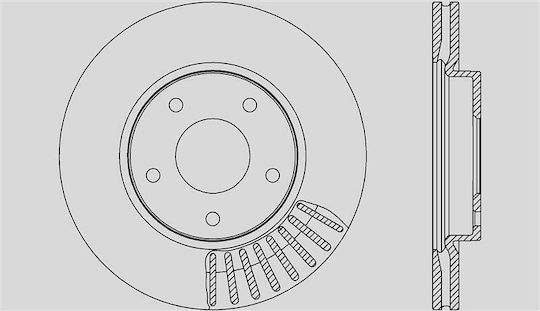 Open Parts Σετ Δισκόπλακες 1τμχ για Nissan Juke / Pulsar
