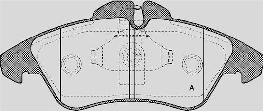 Open Parts Brake Pad for Mercedes-Benz Vito