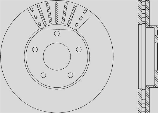 Open Parts Brake Discs 1pcs for BMW 2002 Nissan Primera