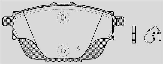 Open Parts Brake Pad for Citroen C4 Peugeot 308