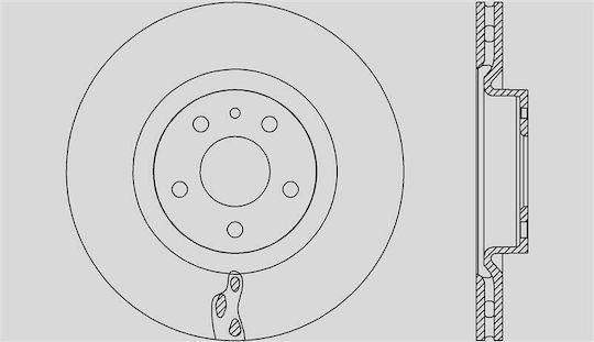 Open Parts Σετ Δισκόπλακες 1τμχ για Fiat 500L