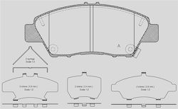 Open Parts Brake Pad for Honda CR-Z / Insight