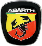 Αυτοκόλλητο Σήμα με Επικάλυψη Σμάλτου Abarth 7.1 x 7.1cm για Καπό Αυτοκινήτου Πολύχρωμο