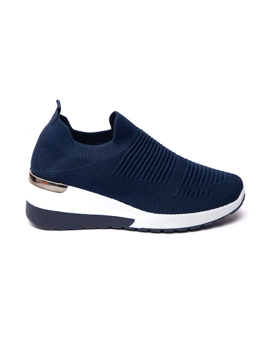 Malesa Damen Slip-Ons Blau