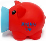 Money Box Plastic Red 14x12x10.5cm